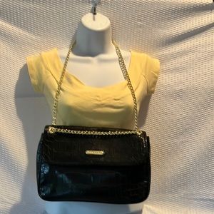 Anne Klein Purse Black With Gold Accents Perfect Condition